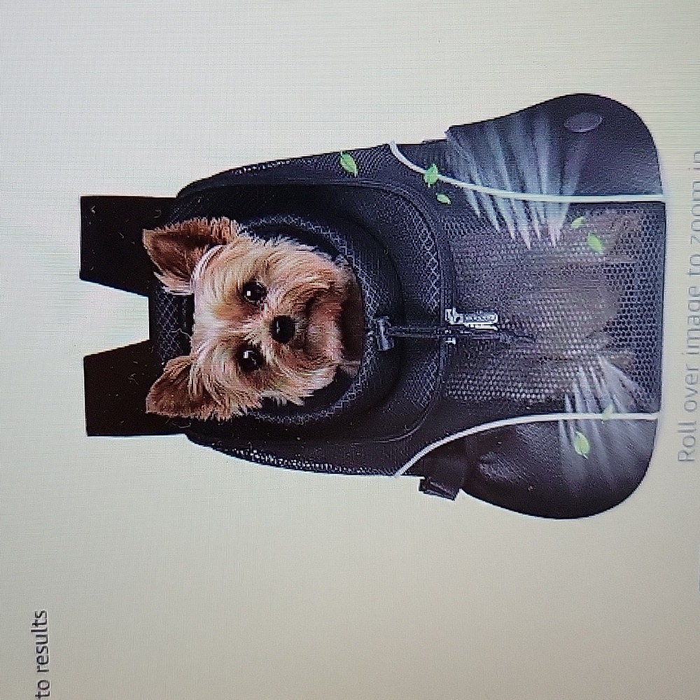 WOYYHO Medium pet dog carrier backpack ventilated mesh black travel 5-10 lb New